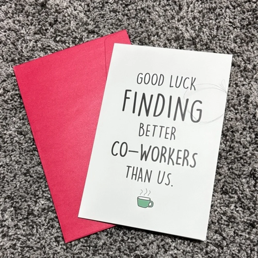 Coworker leaving a job card